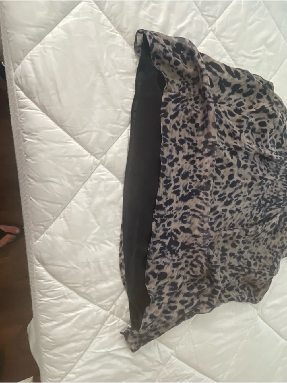 Lafayette 148 New York Taupe/Navy Animal-Print Silk Sleeveless Camisole 16 - $20 - Picture 8 of 9